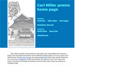 Desktop Screenshot of carlmillerpoems.com